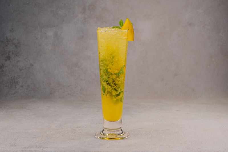 Fresh lemonade with mint and ice